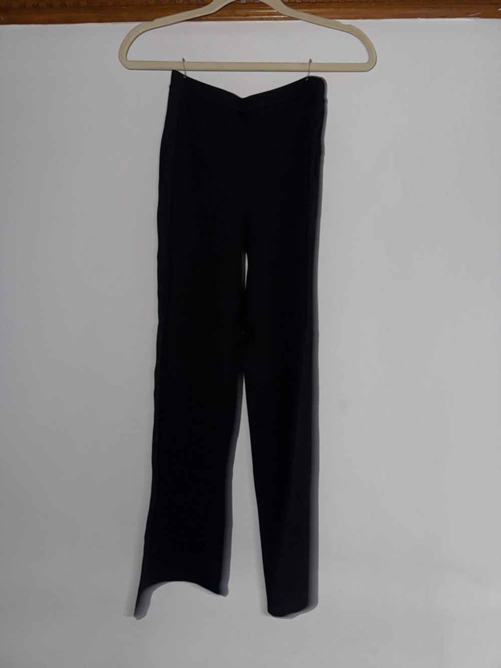 Reformation Black Stretch High-Waist Pants Short